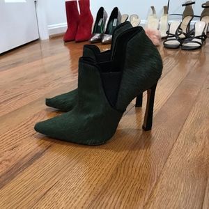 SCHUTZ Pony Hair High Heel Booties Ankle Boots 6